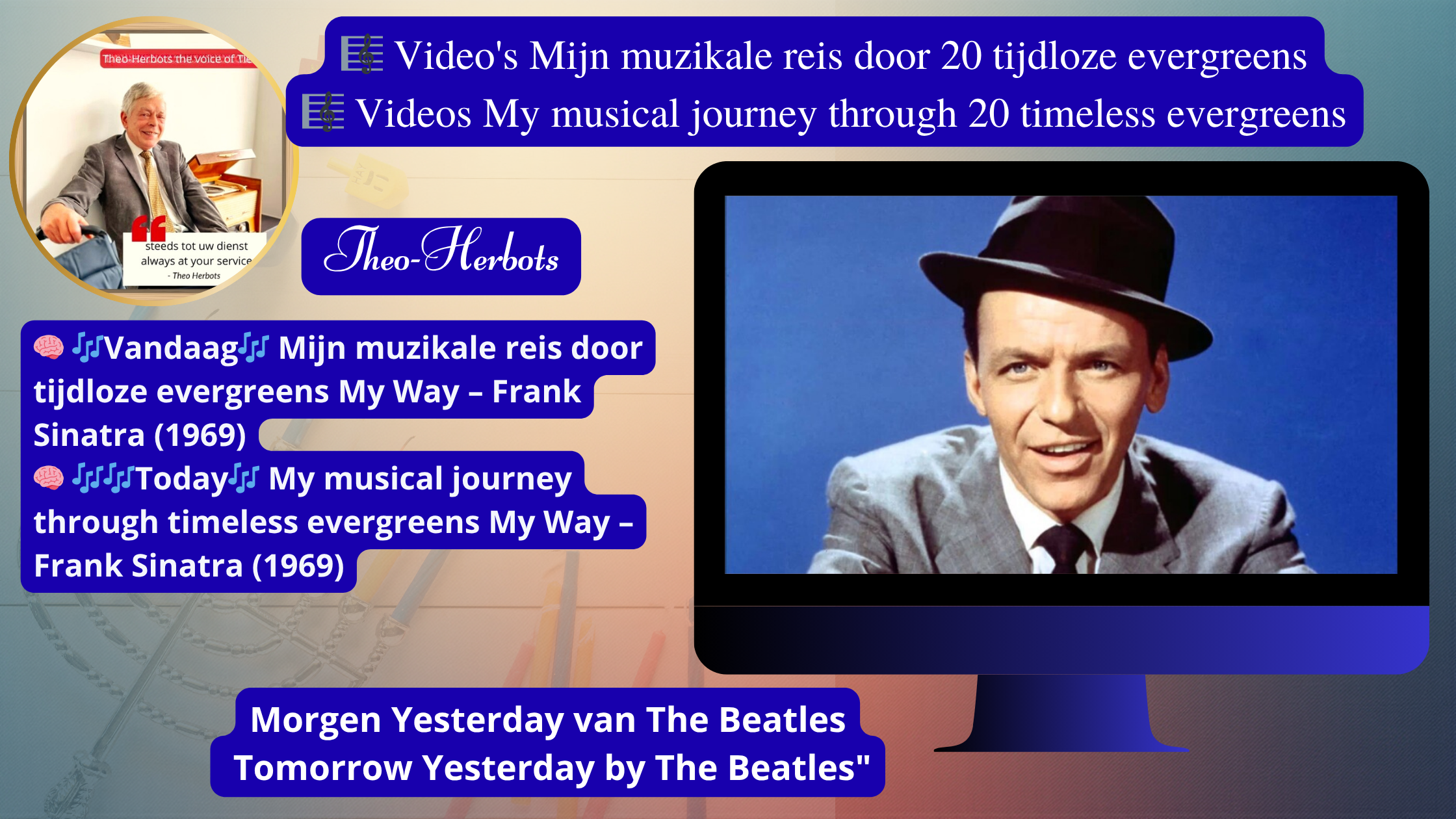 🎶 Mijn muzikale reis door tijdloze evergreens My Way – Frank Sinatra (1969) ||🎶 My musical journey through timeless evergreens My Way – Frank Sinatra (1969)