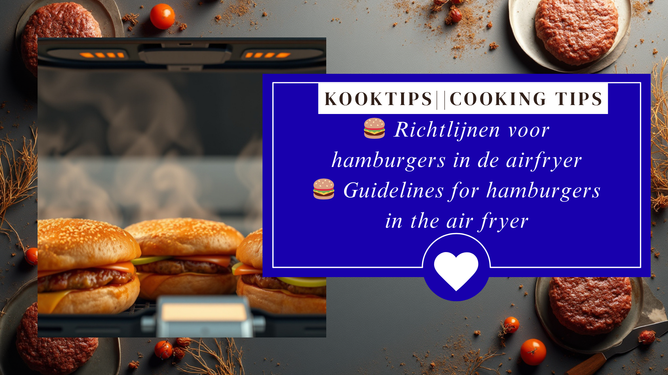 🍔 Richtlijnen voor hamburgers in de airfryer ||🍔 Guidelines for hamburgers in the air fryer